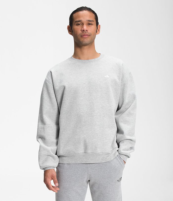 The North Face Sweatshirt City Standard Crew Light Grey - Mens - Thailand OYRHZ-3652